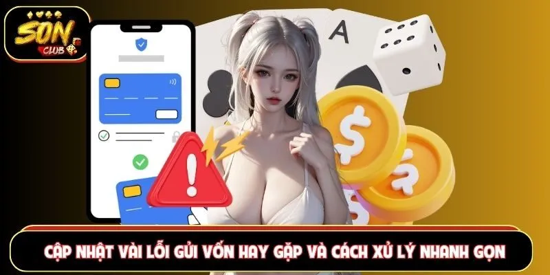 Cập nhật vài lỗi gửi vốn hay gặp và cách xử lý nhanh gọn